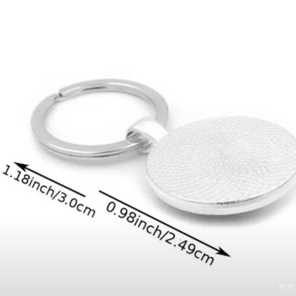 Vintage Style Dragon's Eye Gemstone Keyring or Unique Bag Charm Measures 2.15" - Picture 3 of 4